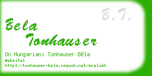 bela tonhauser business card